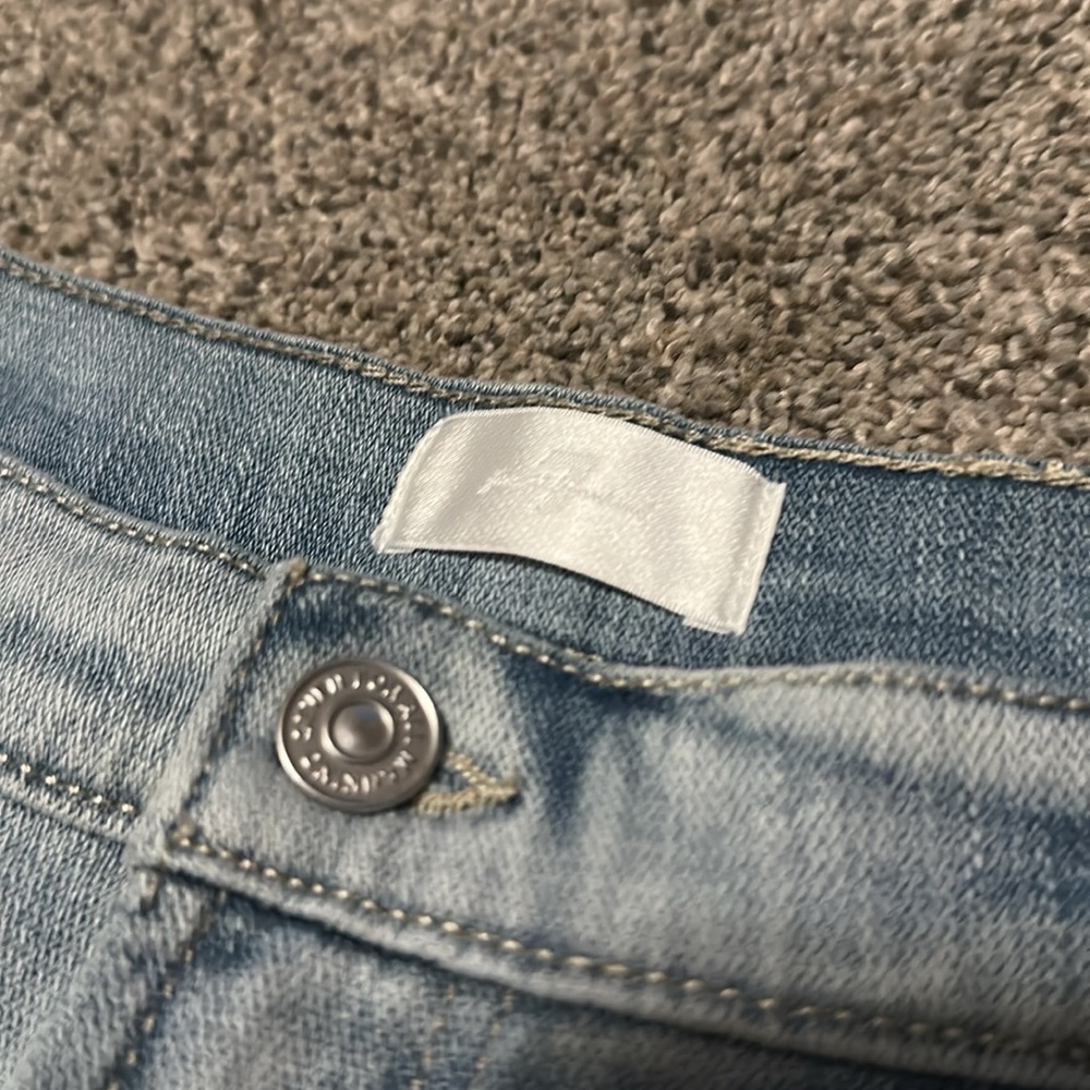 NWT 7 For All Mankind Cuffed Mid Roll Shorts 32 Broken Twill Coco Prive 7FAM - Picture 9 of 11